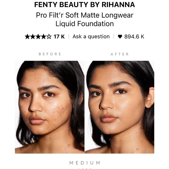 🆕 Fenty Pro Filt’r Soft Matte Longwear Liquid Foundation - Picture 3 of 8